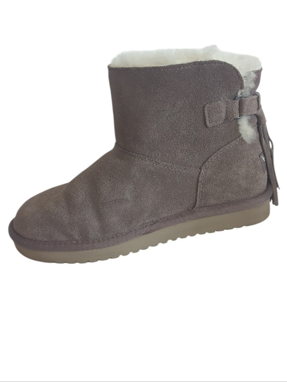 Koolaburra By UGG Womens Mini Boot Booties Jaelyn Suede Sherpa Quiet Luxury Sz 6